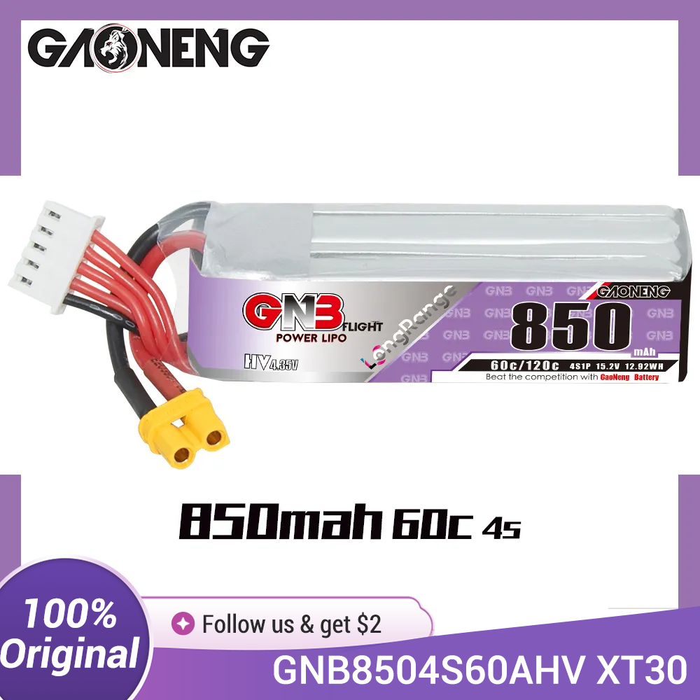 Drone Battery 4S - GAONENG GNB LiPo Pil 850mAh 4S