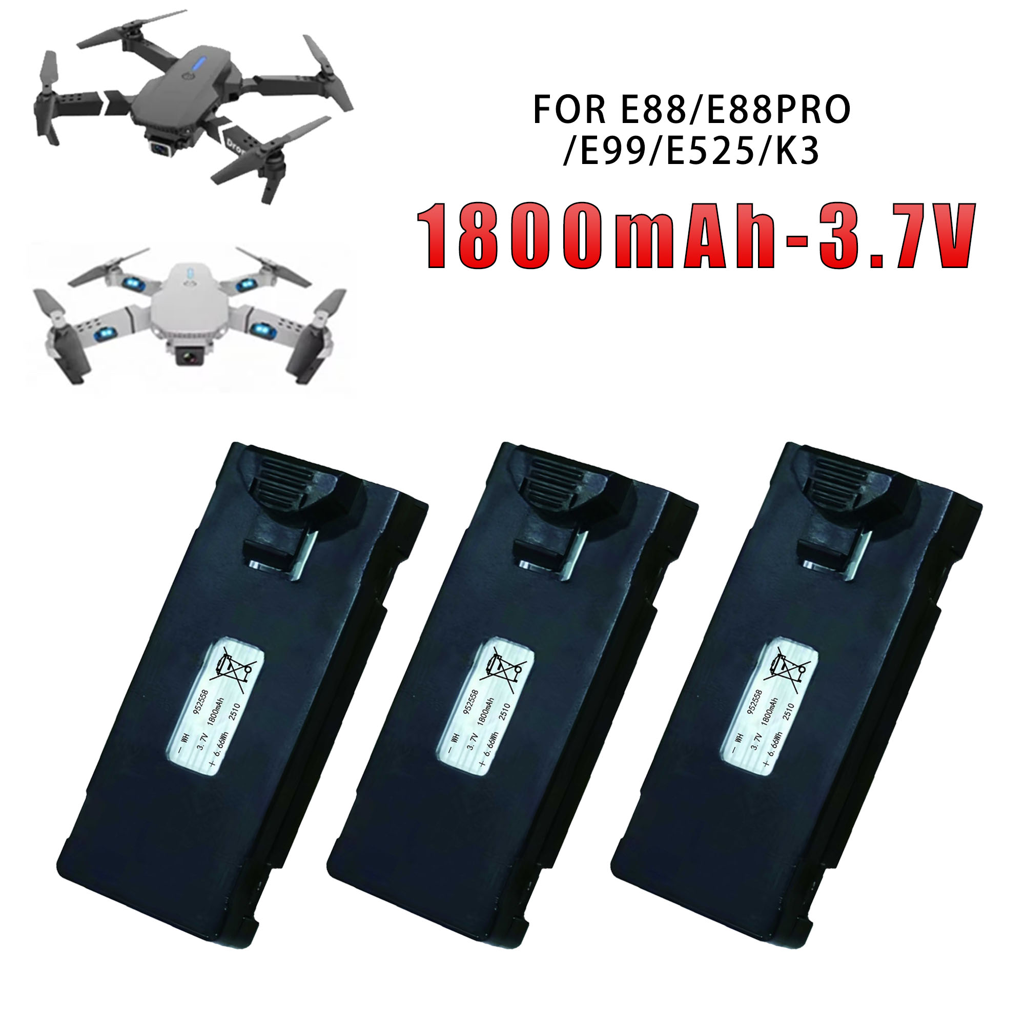 E88 3.7V 1800mAh Orijinal Fabr - Eachine Drone E58 incelemesi ve fiyatı